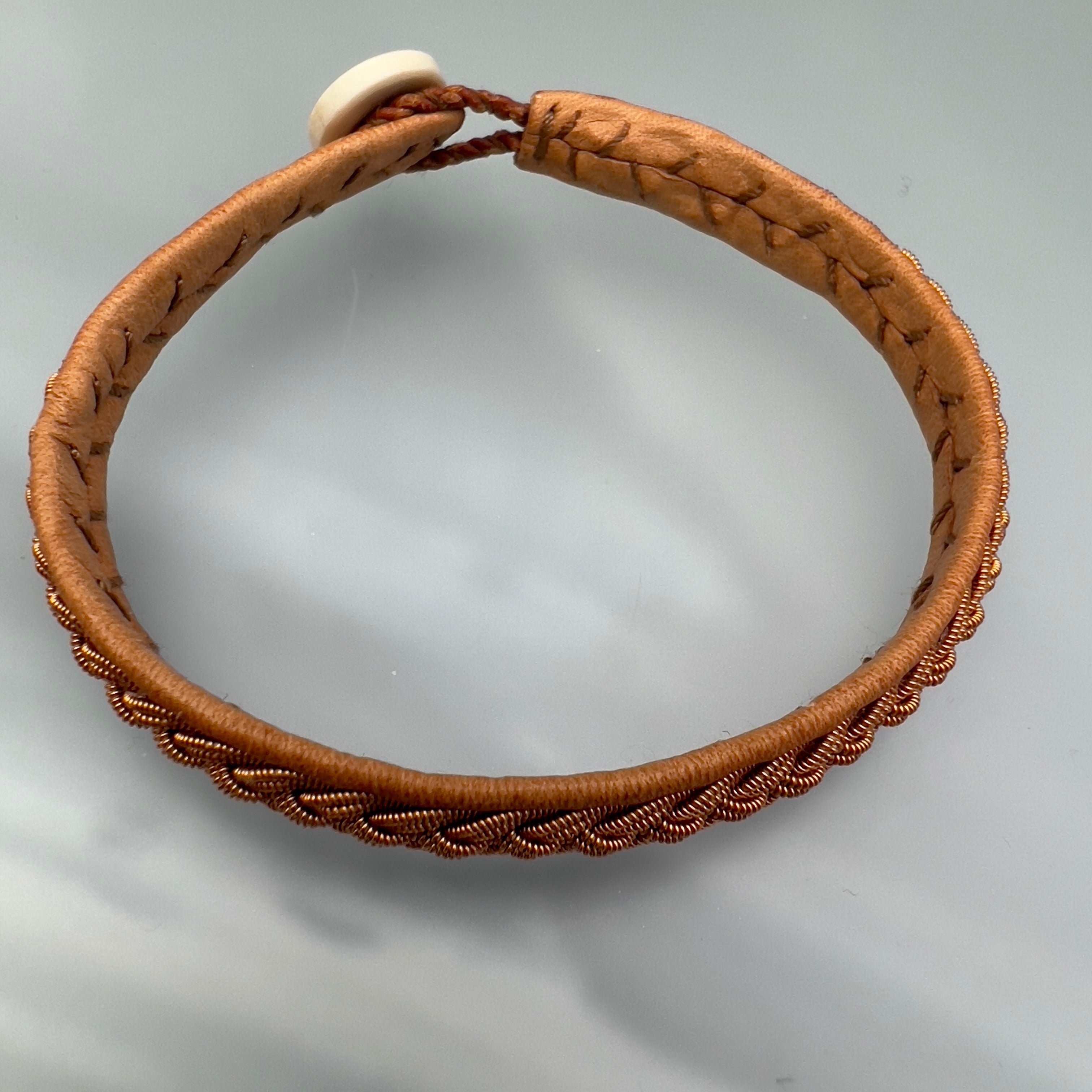 Traditional reindeer leather Lapland Sami bracelet