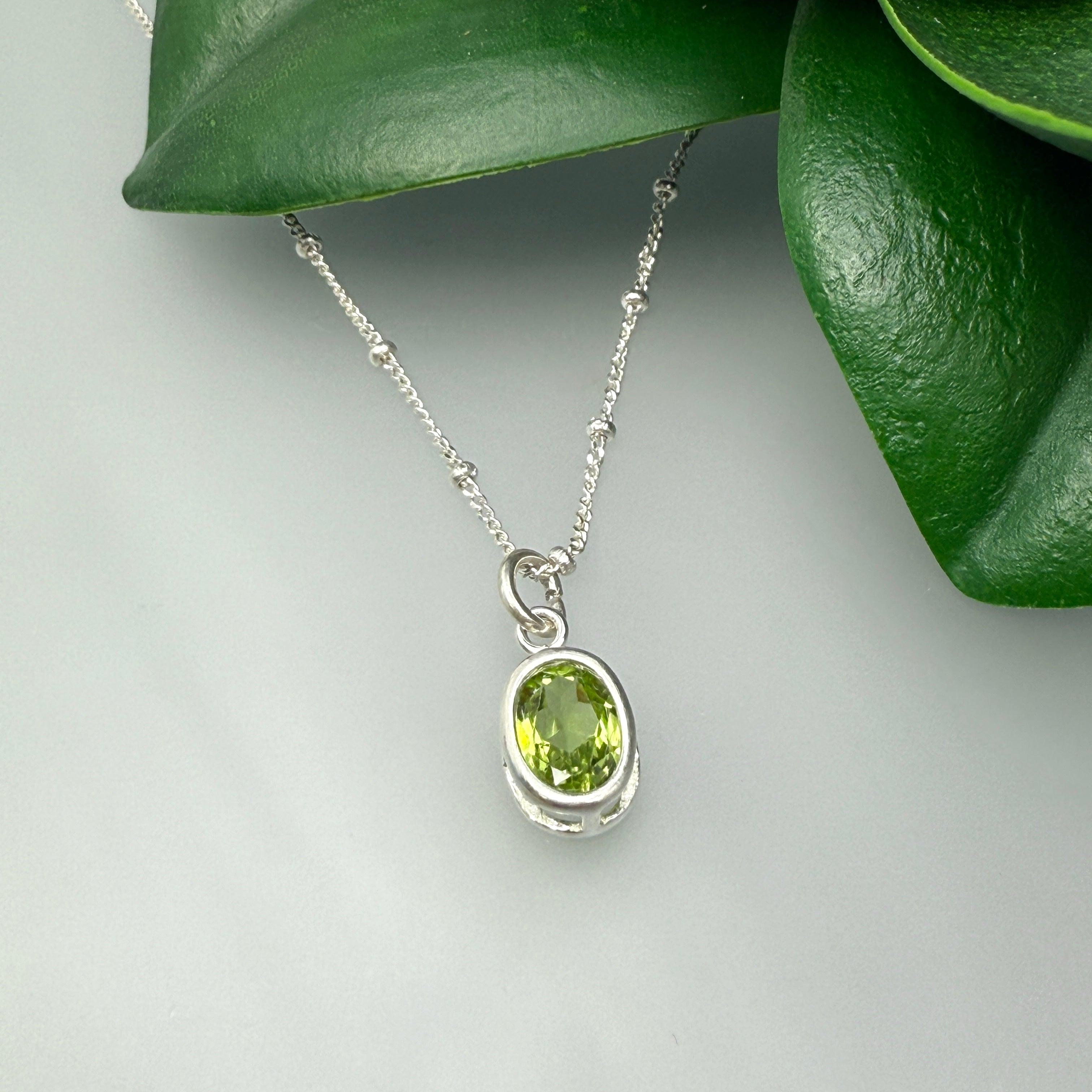 Peridot on Chain Necklace