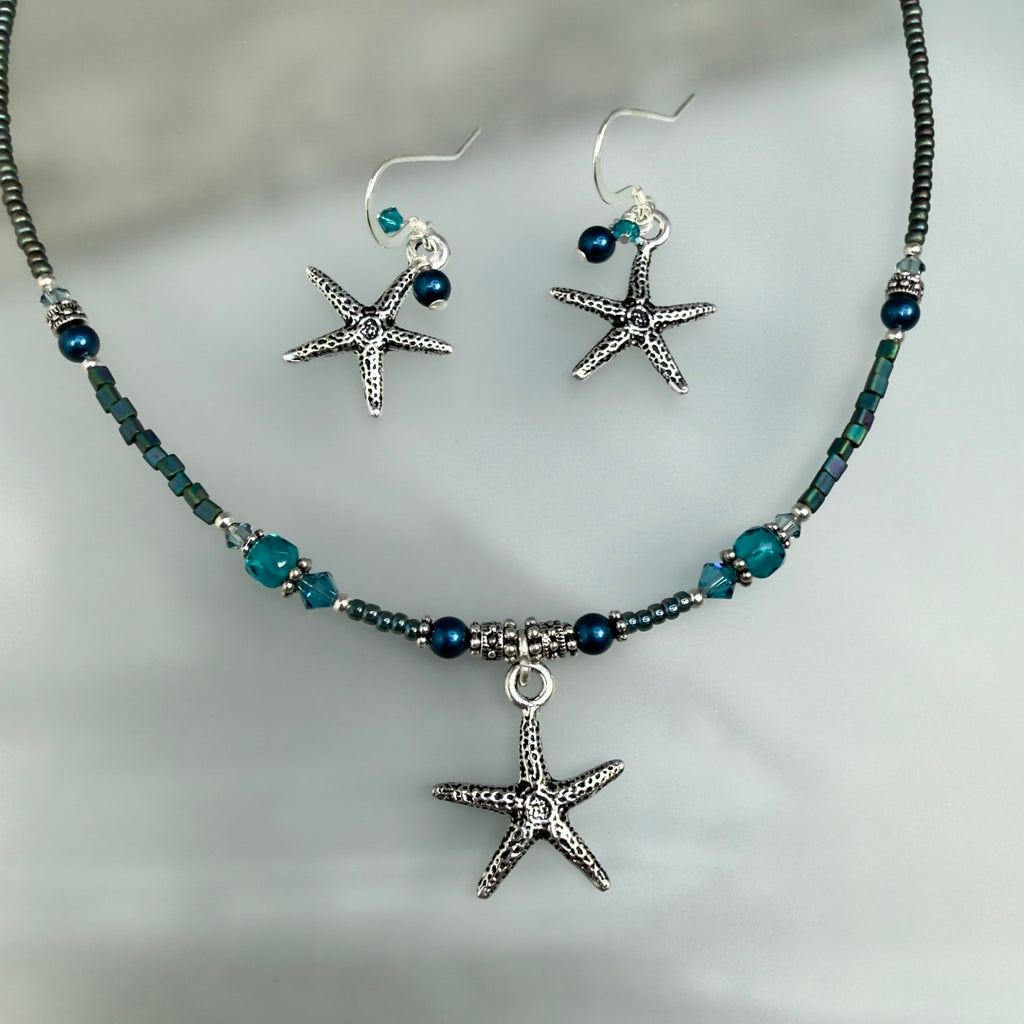 Starfish in Deep Ocean Teal