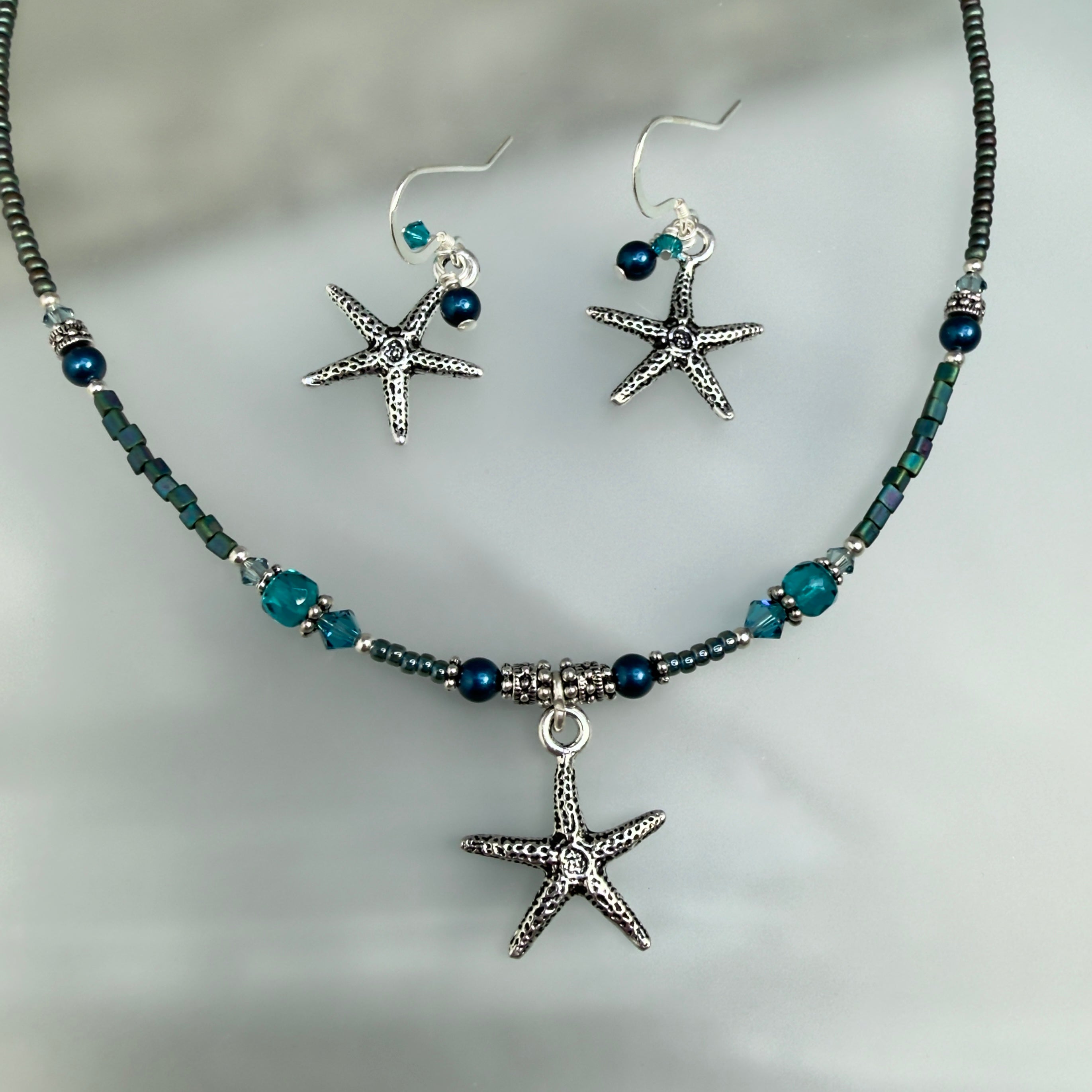Starfish in Deep Ocean Teal