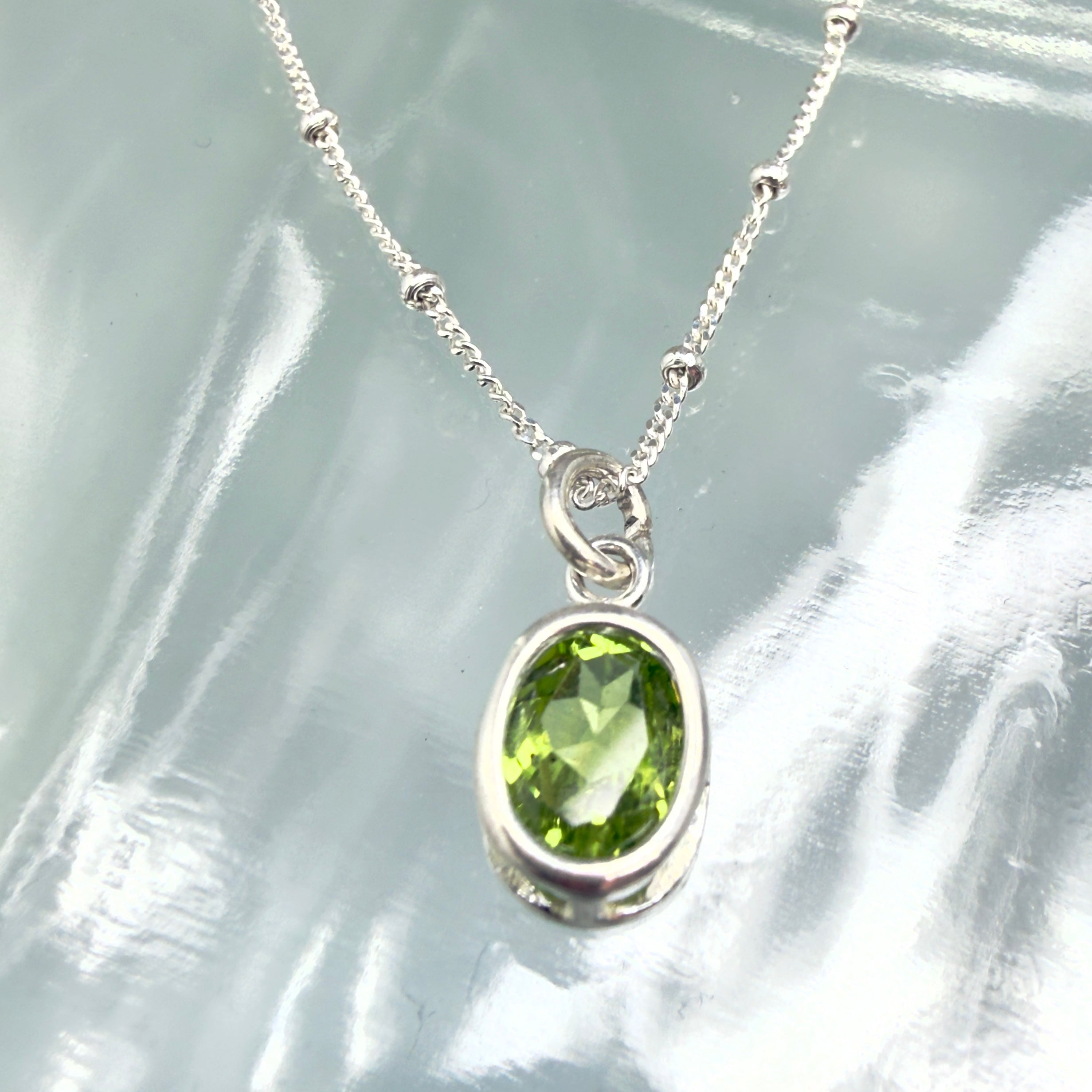 Peridot on Chain Necklace