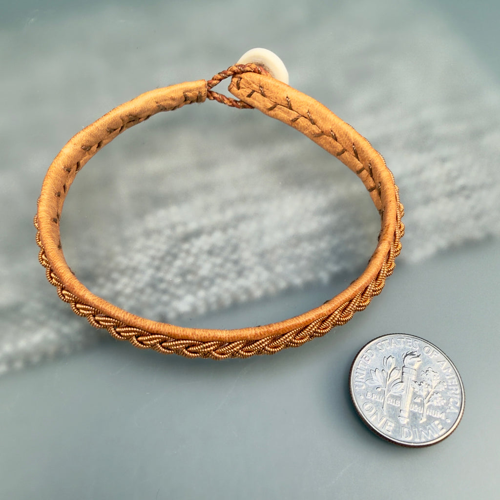 Traditional reindeer leather Lapland Sami bracelet