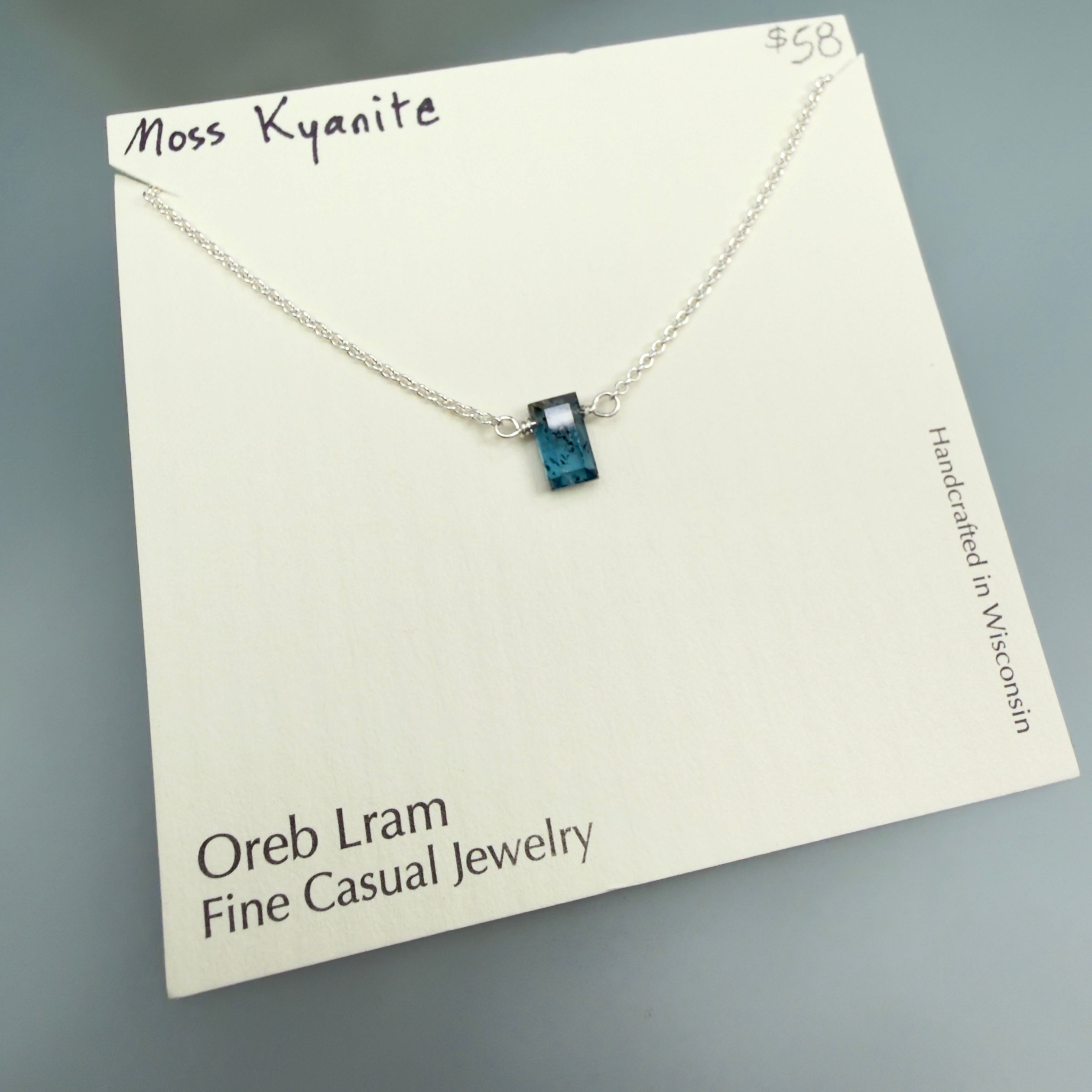 Moss Kyanite Chain Necklace