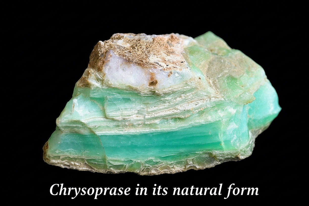 Chrysoprase Necklace and Earrings Set