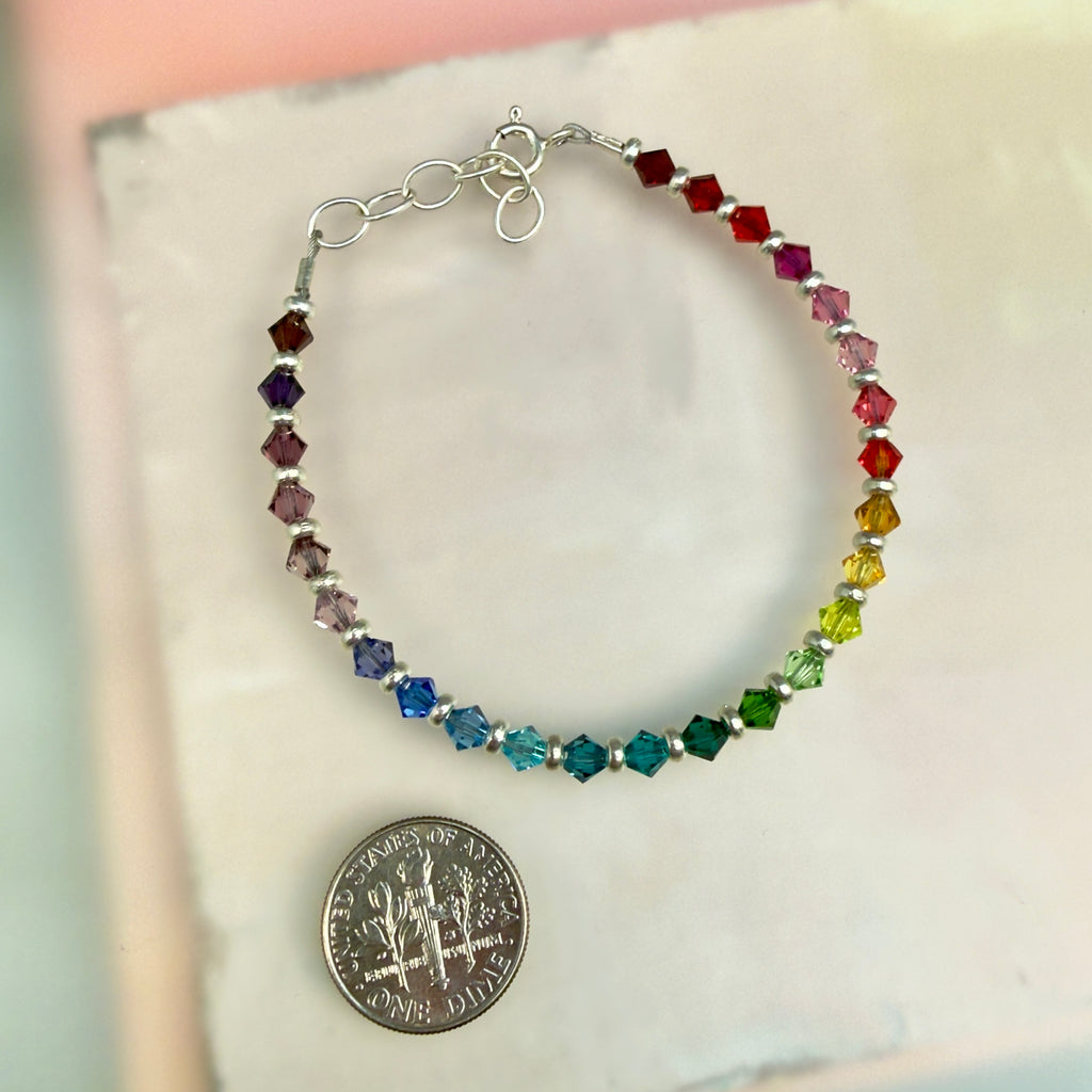 Rainbow crystals bracelet
