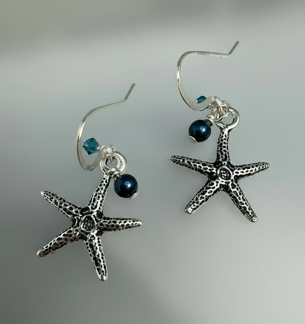 Starfish in Deep Ocean Teal