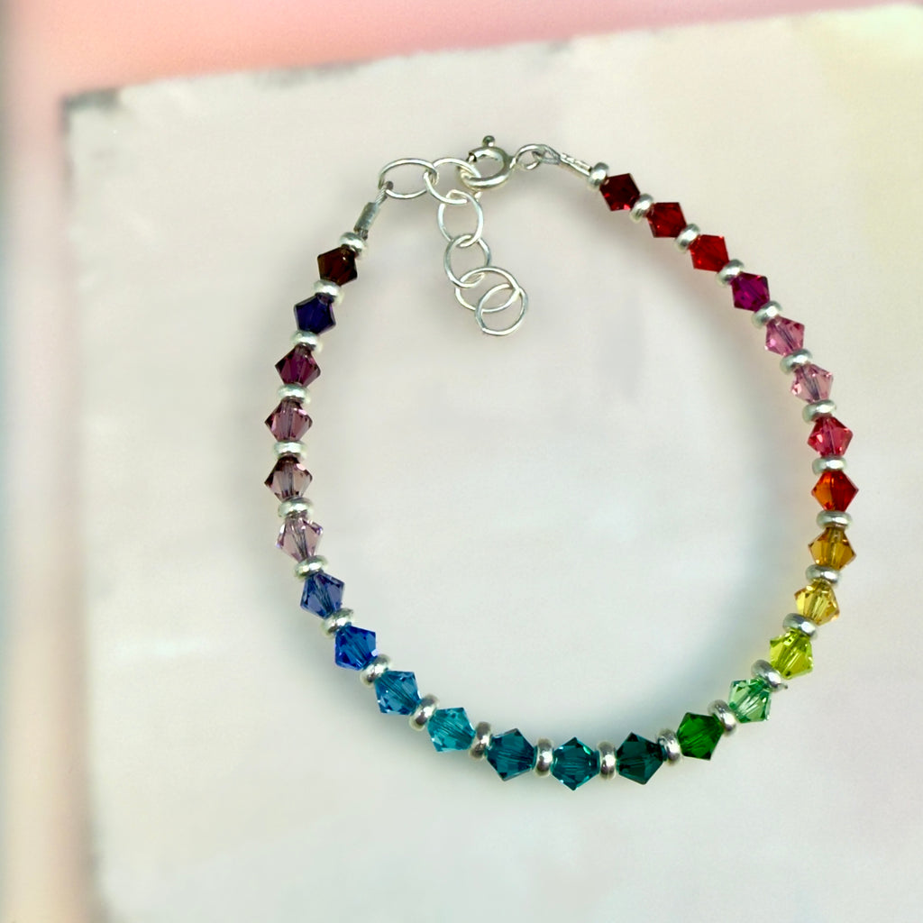 Rainbow crystals bracelet
