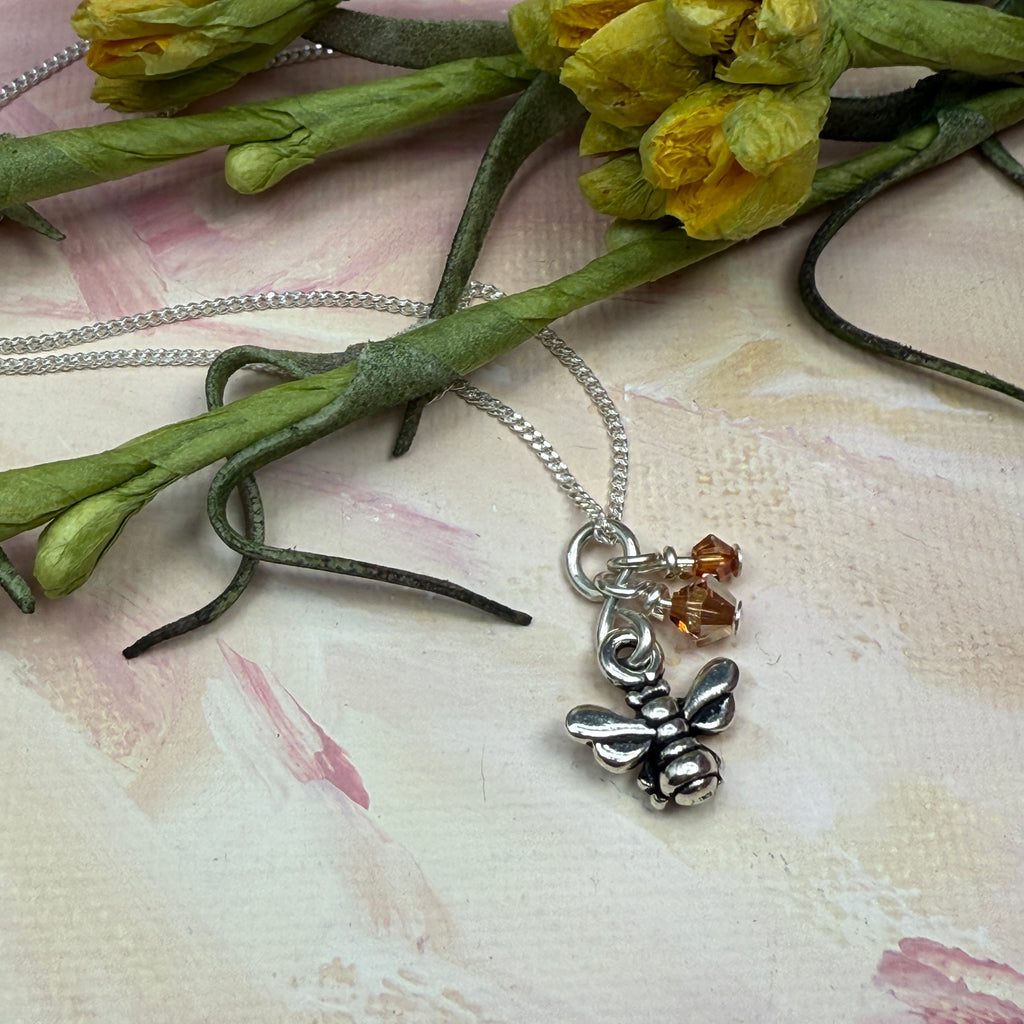 Small Honeybees Necklace and Earrings Set