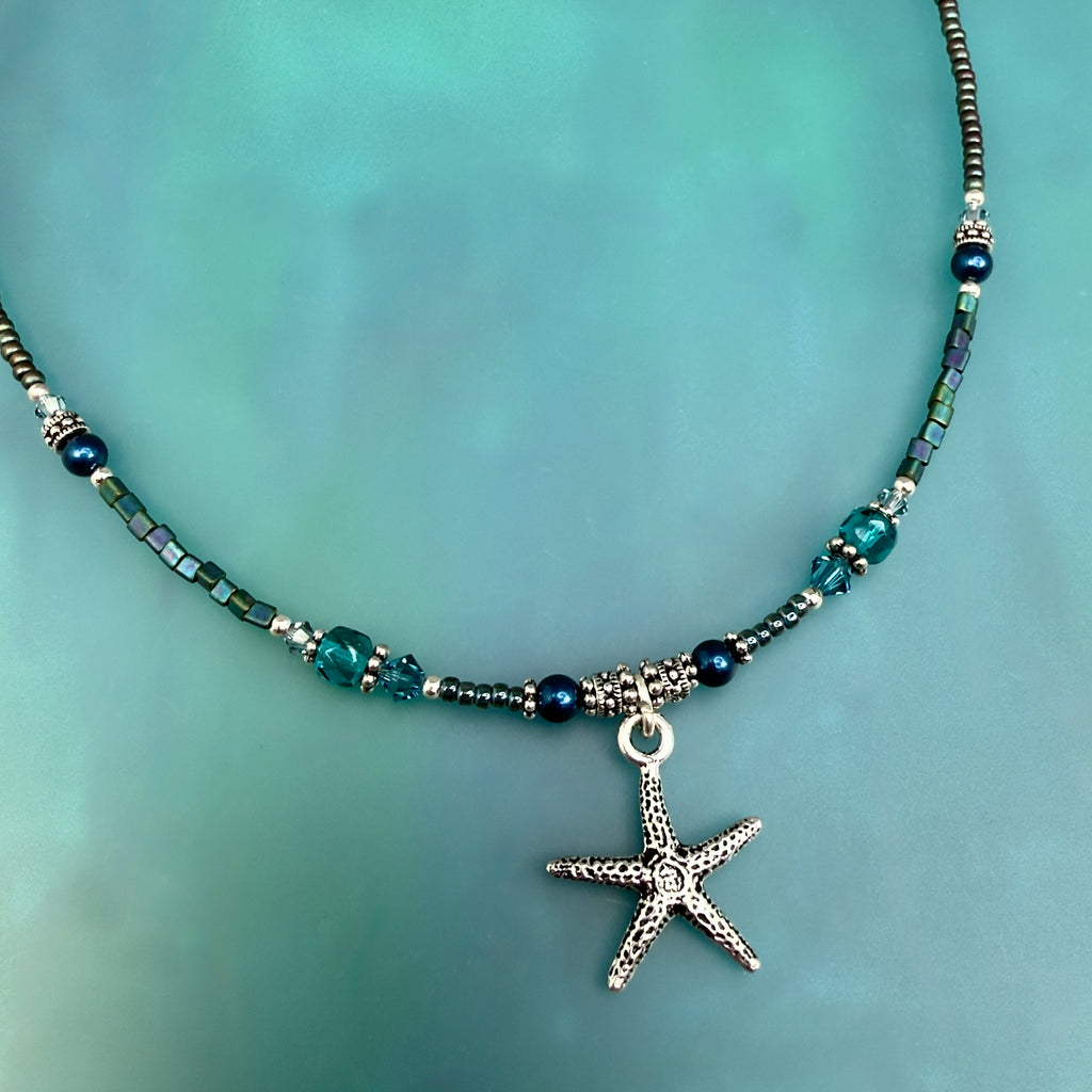Starfish in Deep Ocean Teal