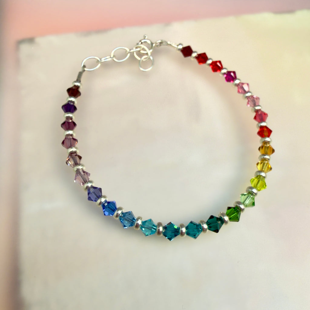 Rainbow crystals bracelet