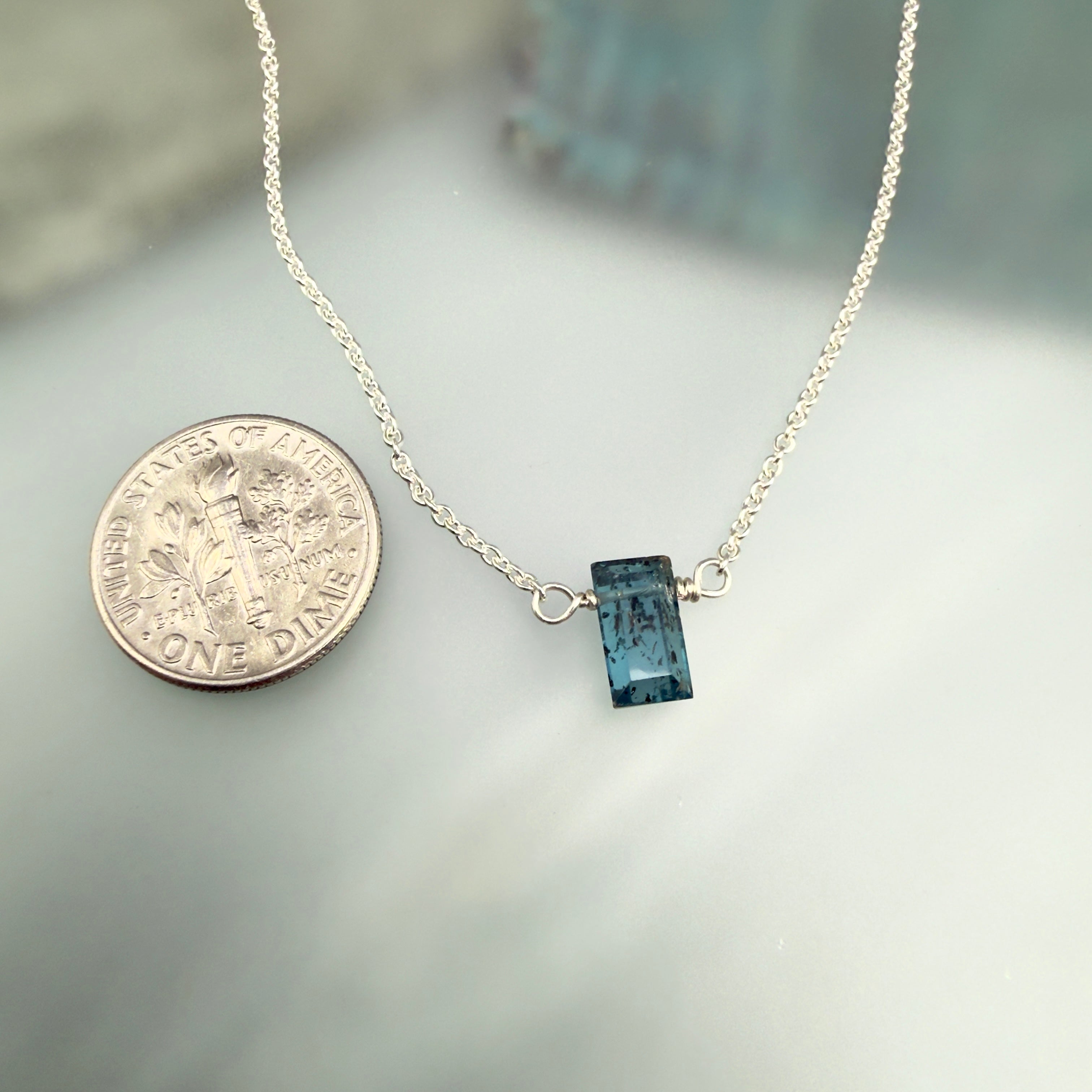 Moss Kyanite Chain Necklace