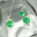 Chrysoprase Necklace and Earrings Set