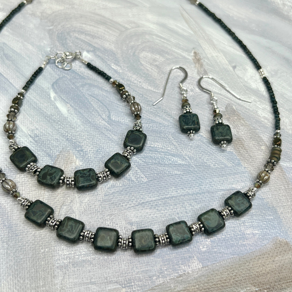 Plaza Tiles Set - Choose from necklace, bracelet, and earrings