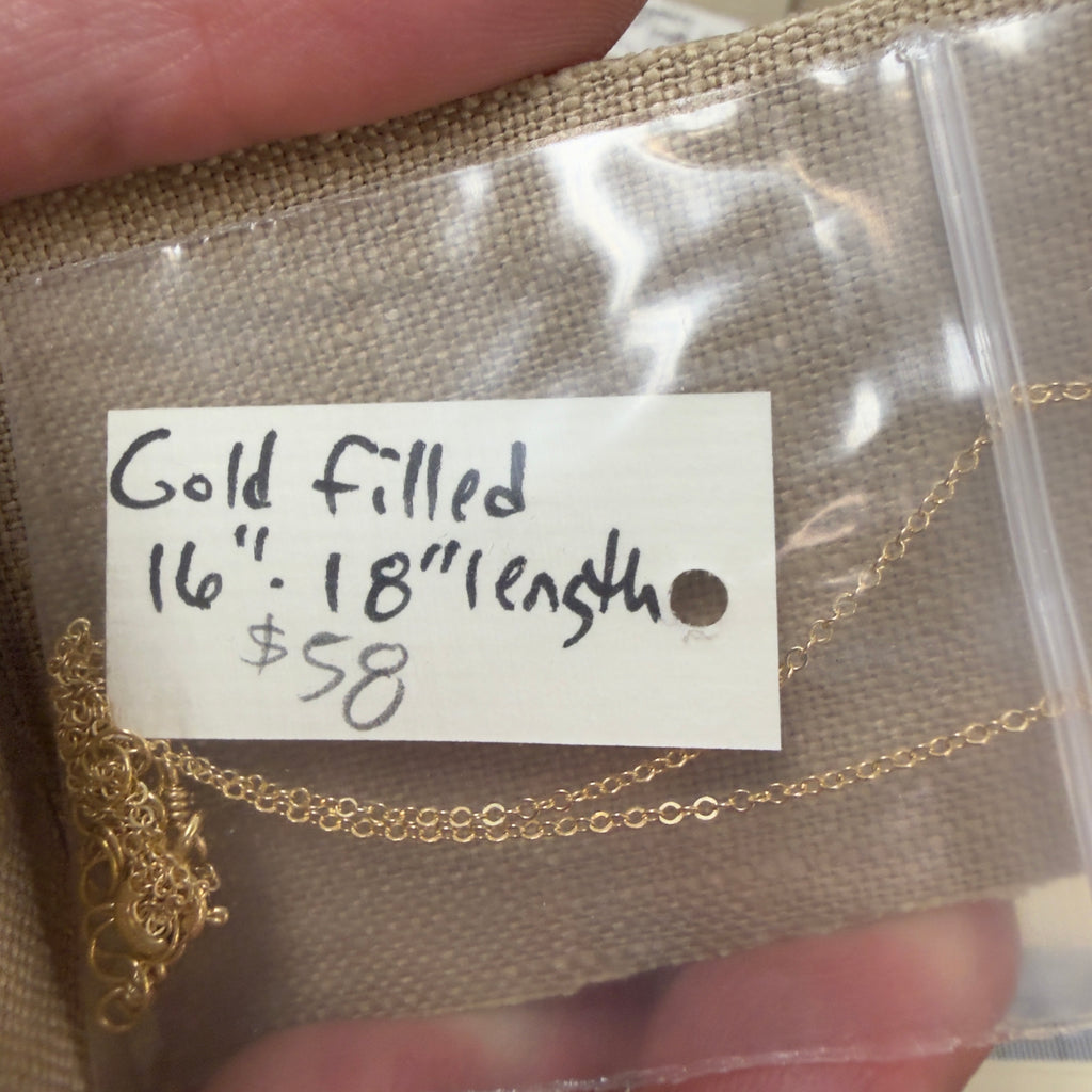 Gold double rings necklace