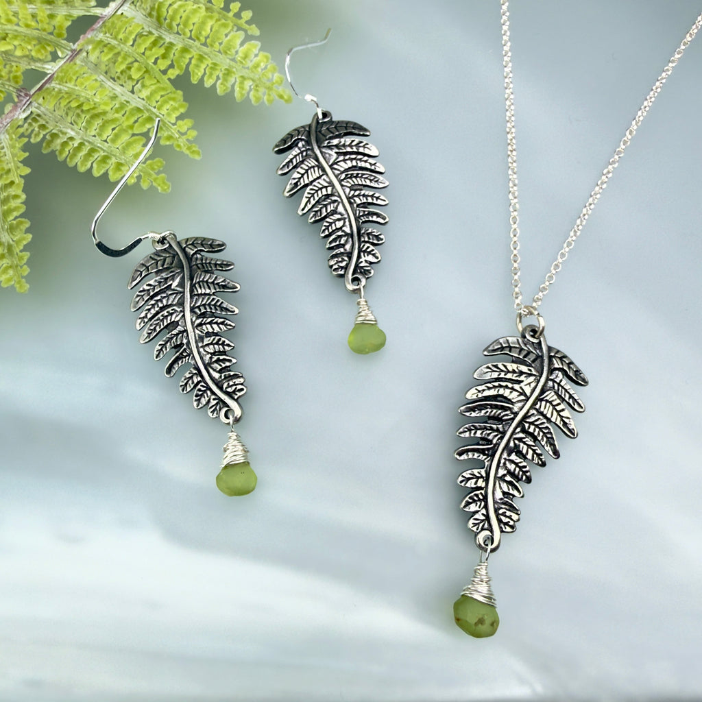 Fern Frond Leaf Earrings