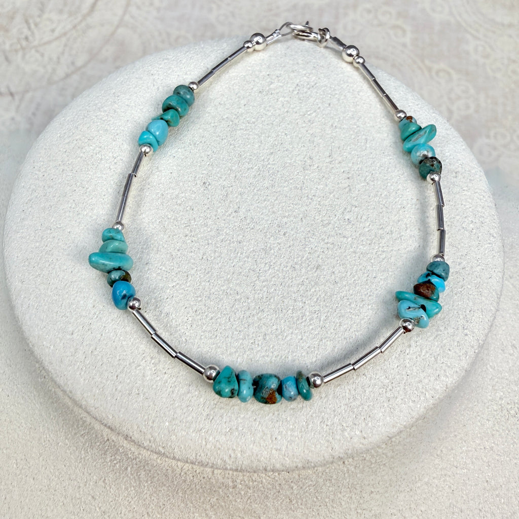 Turquoise and silver bracelet