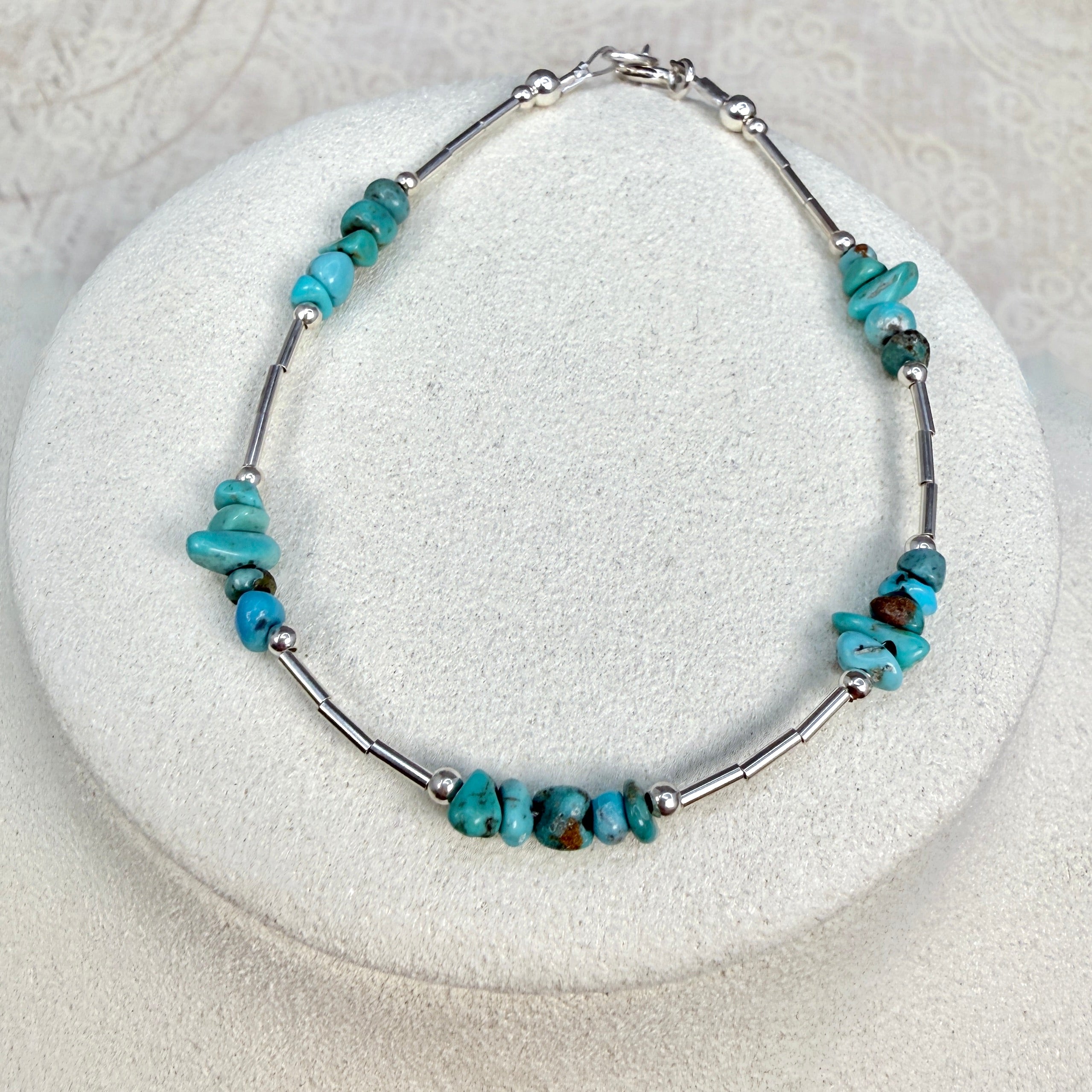 Turquoise and silver bracelet
