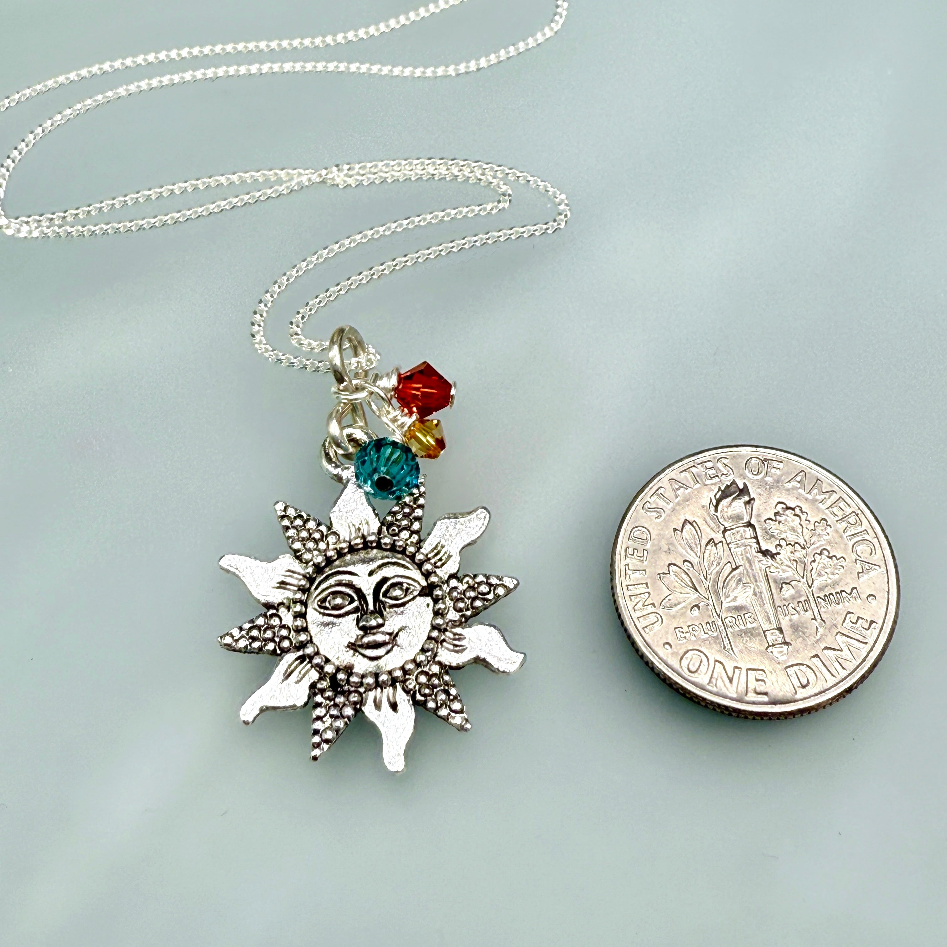 Smiling Sun Chain Necklace