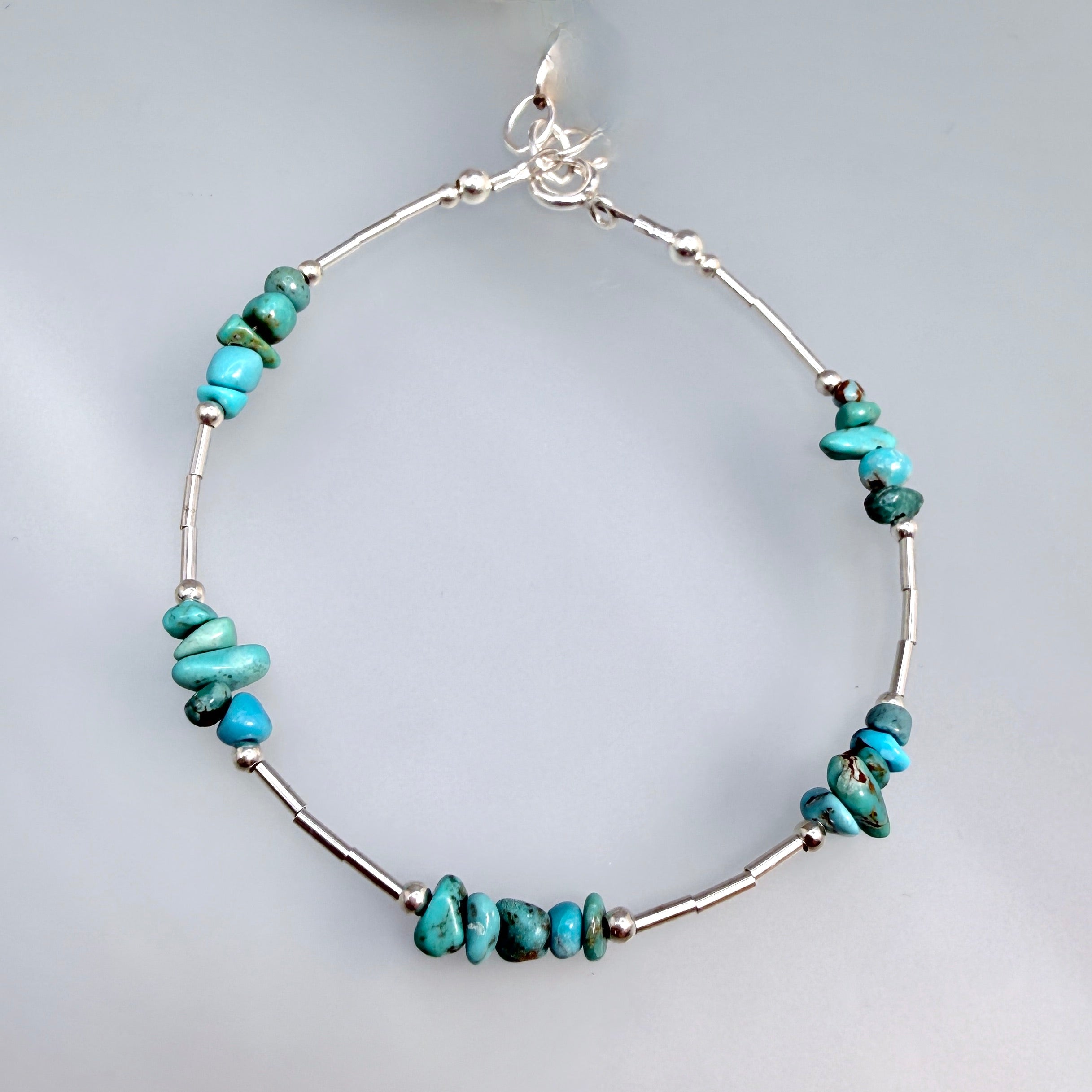 Turquoise and silver bracelet