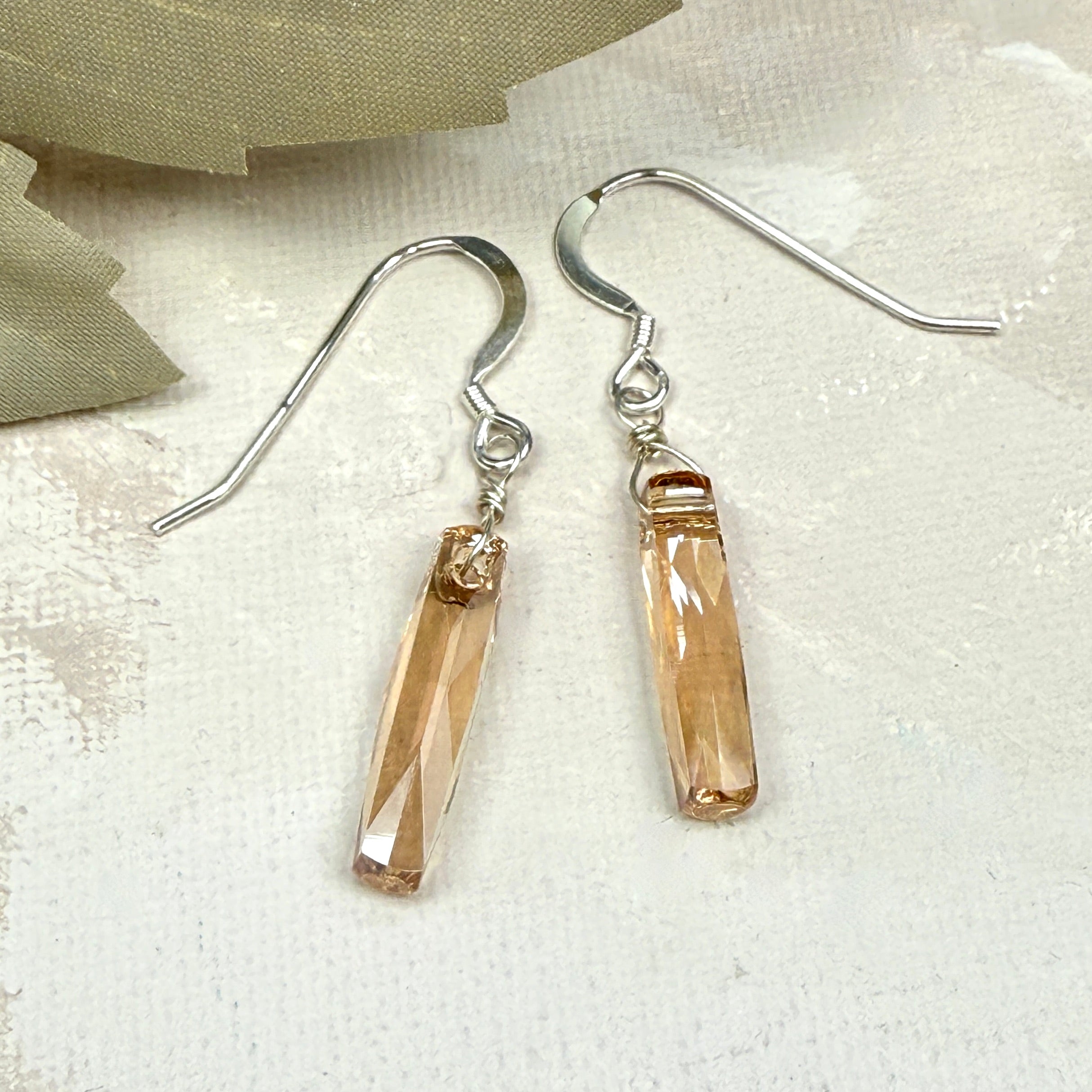 Crystal stick earrings