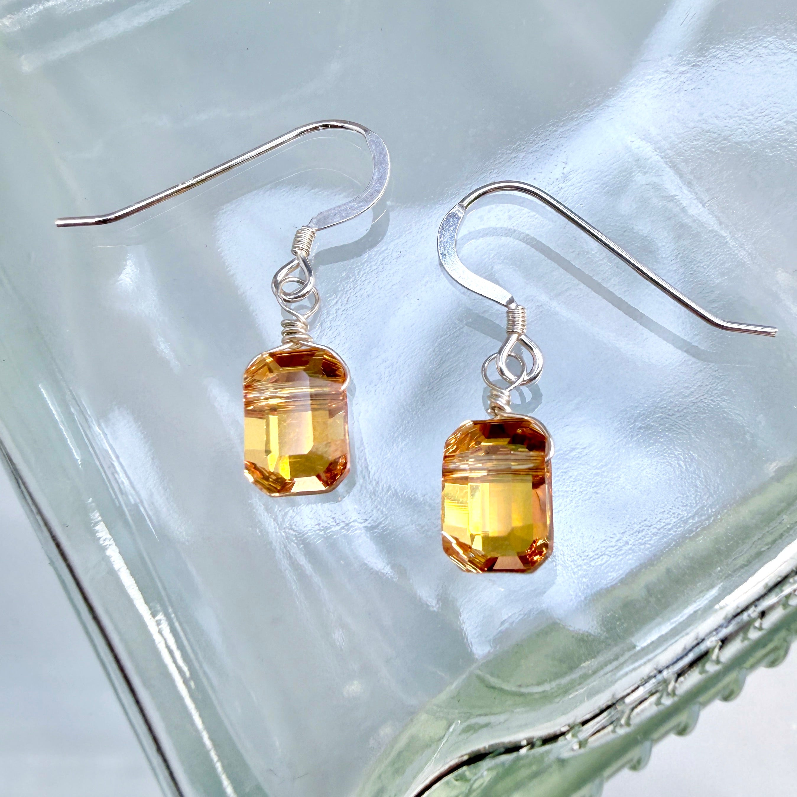 Drops of Sunshine crystal earrings