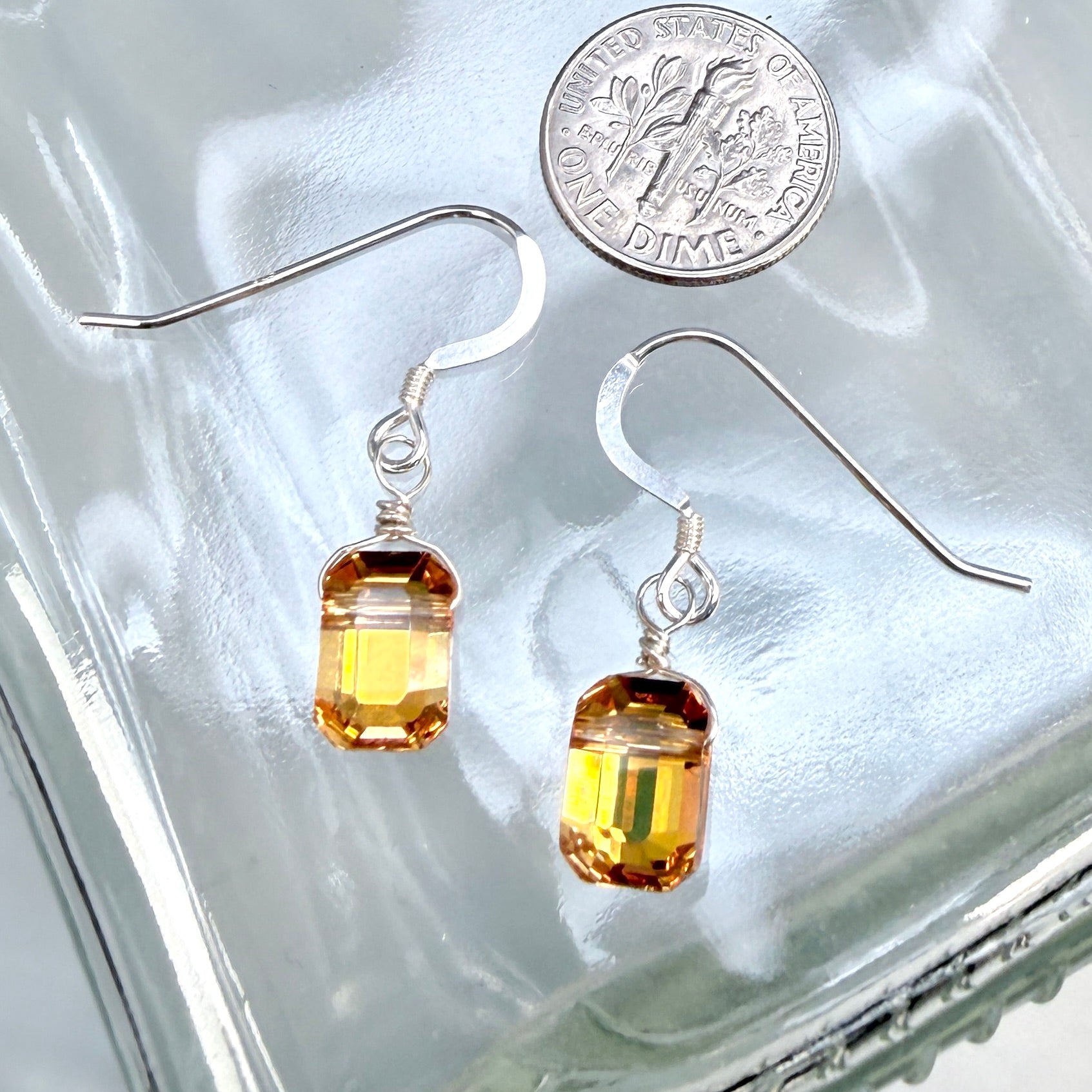 Drops of Sunshine crystal earrings