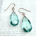 Tropical waters earrings with rose gold