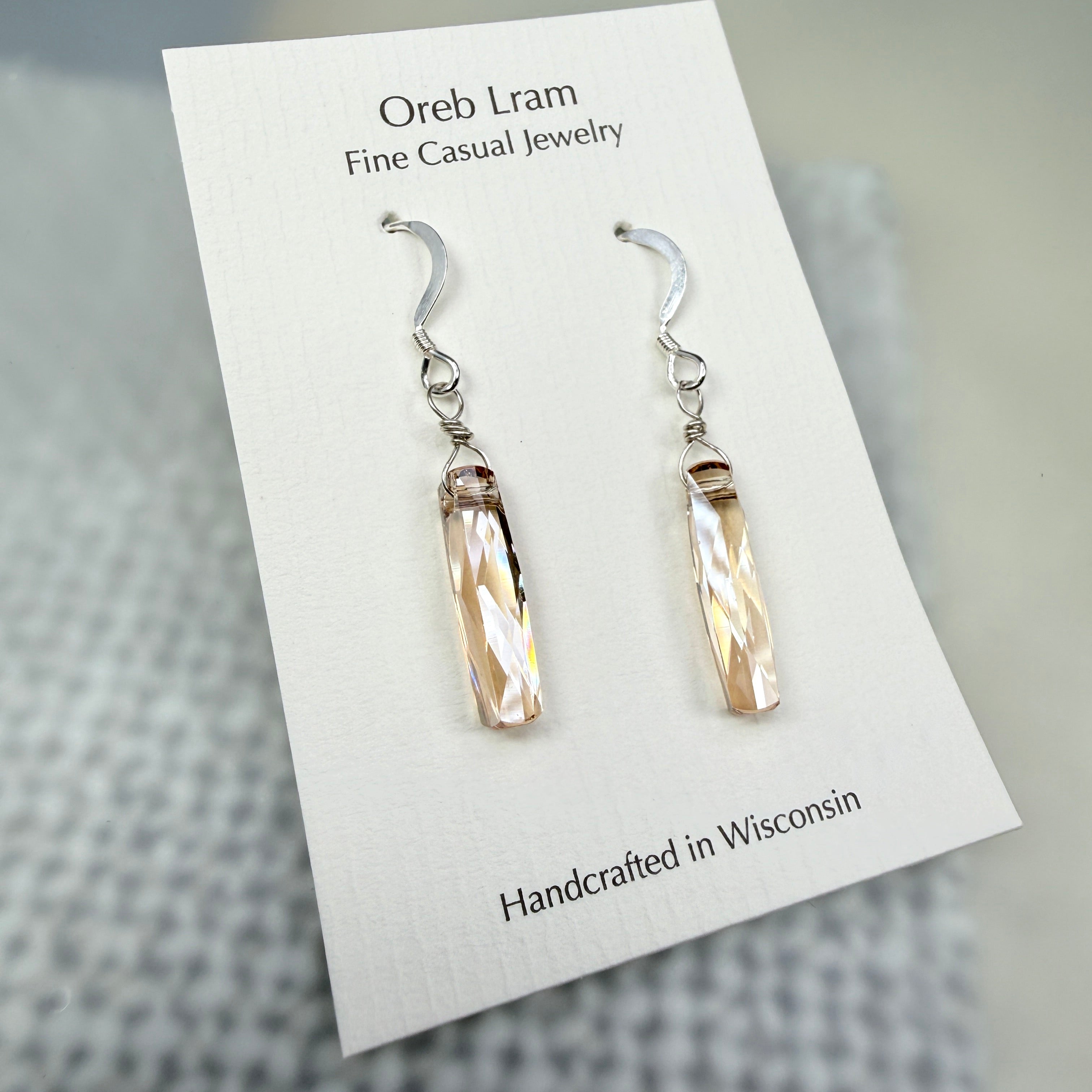 Crystal stick earrings