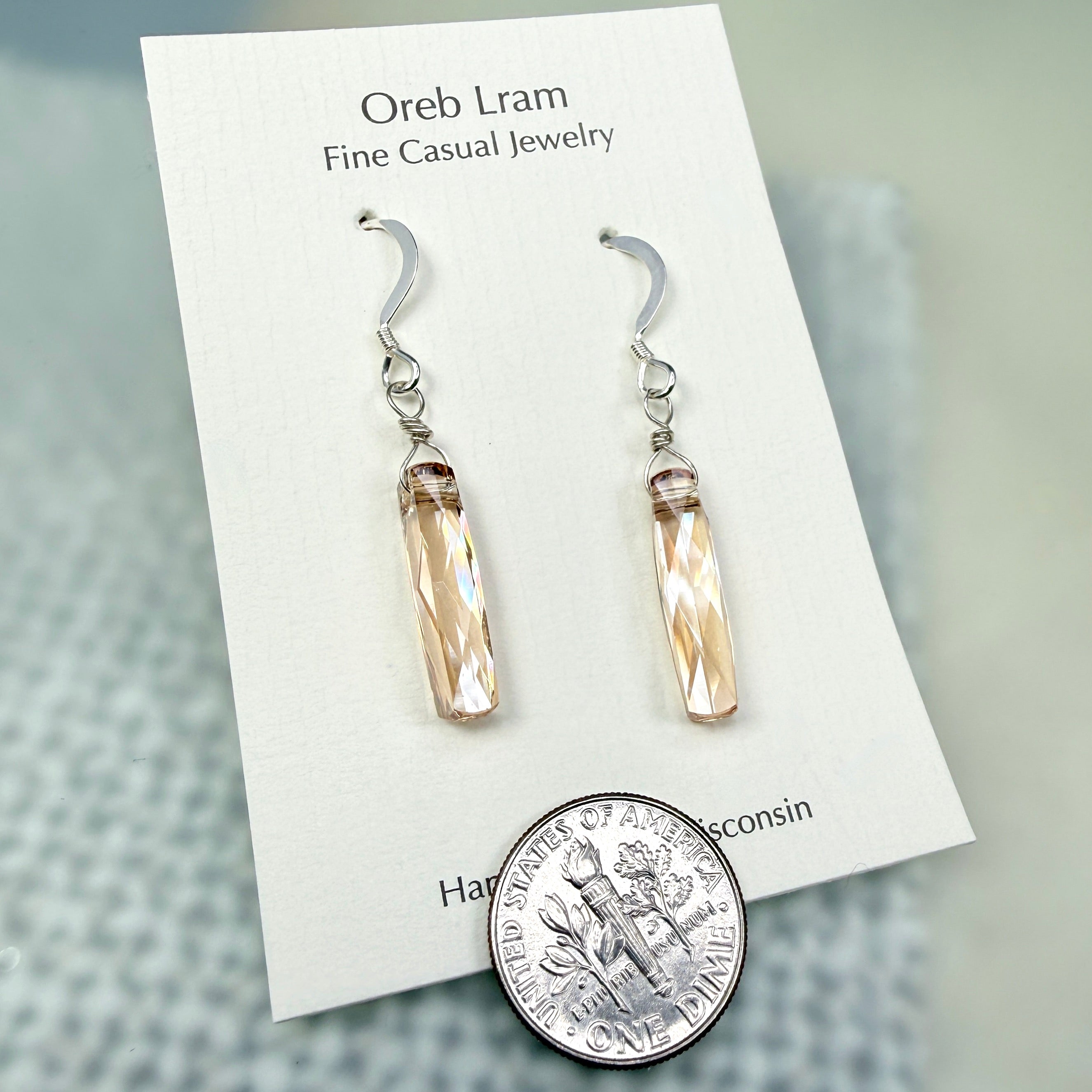 Crystal stick earrings