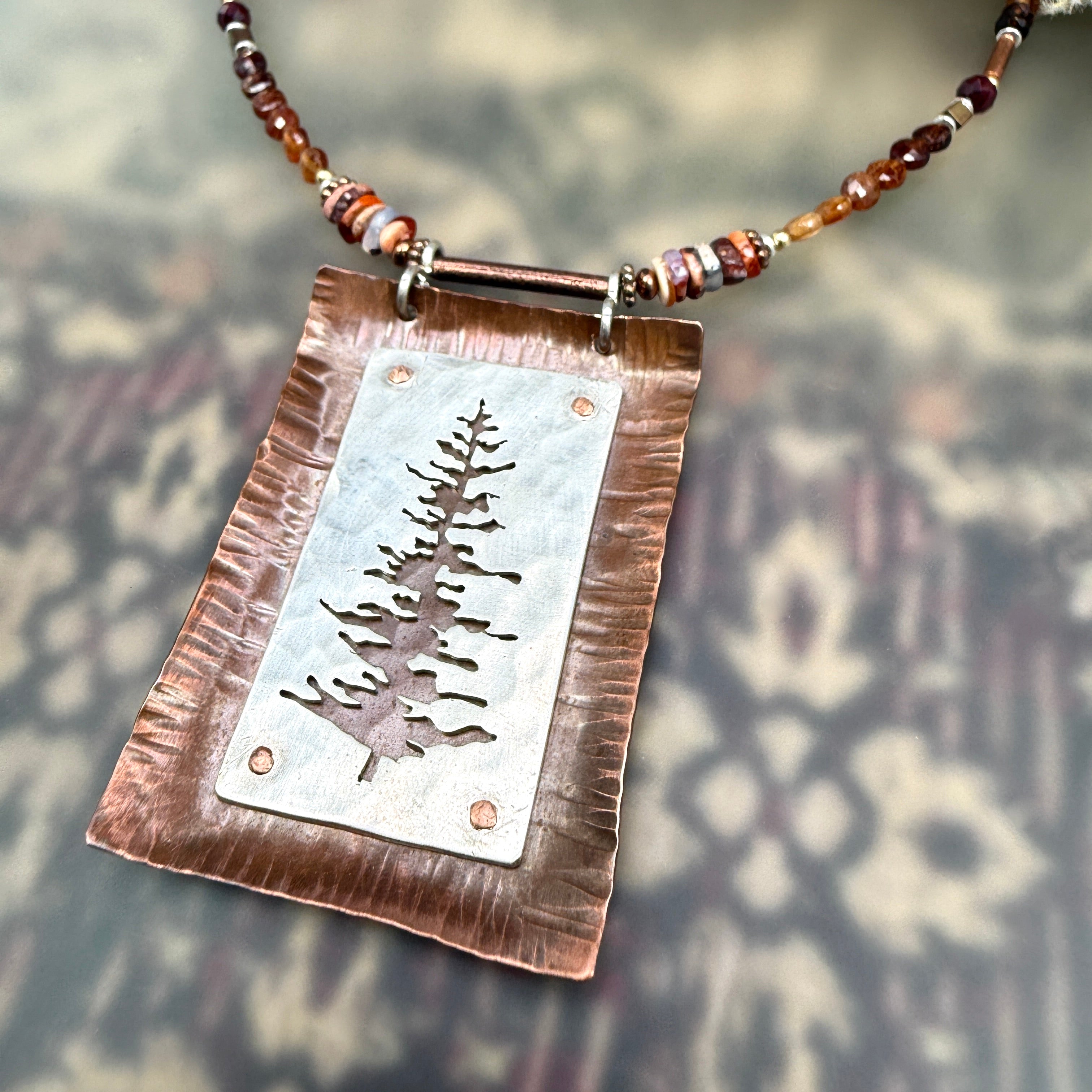 Hand cut original Tree Necklace #521