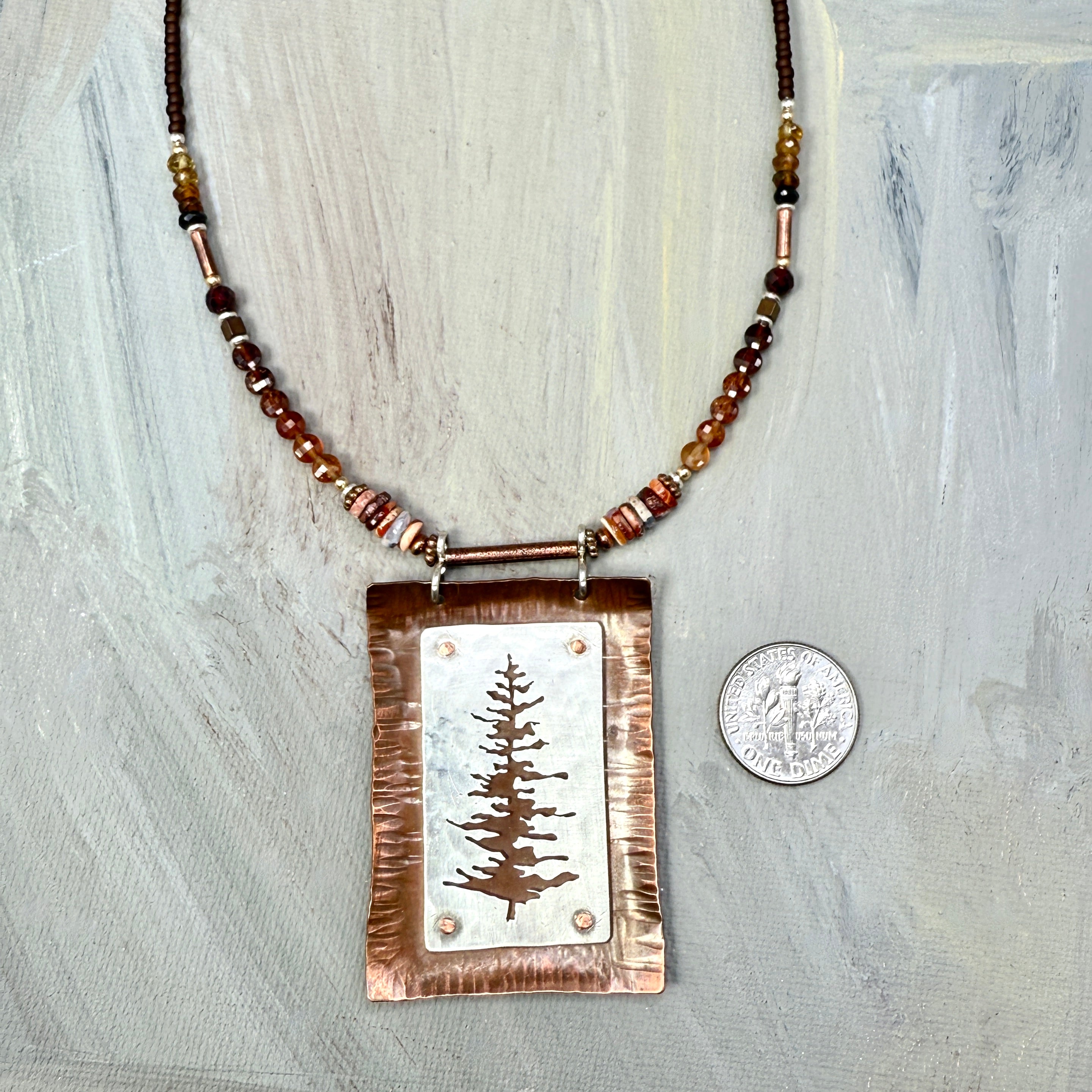 Hand cut original Tree Necklace #521
