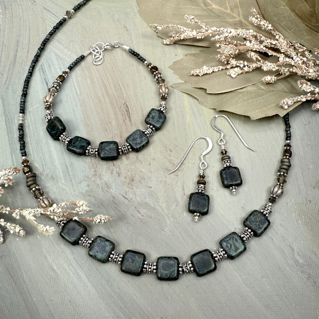 Plaza Tiles Set - Choose from necklace, bracelet, and earrings