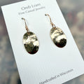 Hammered brass earrings