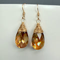 Crystal Earrings - Champagne or Whiskey
