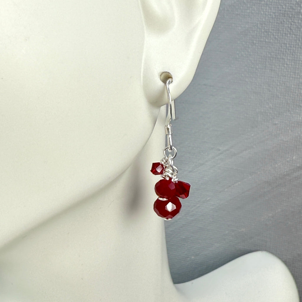 Red Heart Necklace and Earrings
