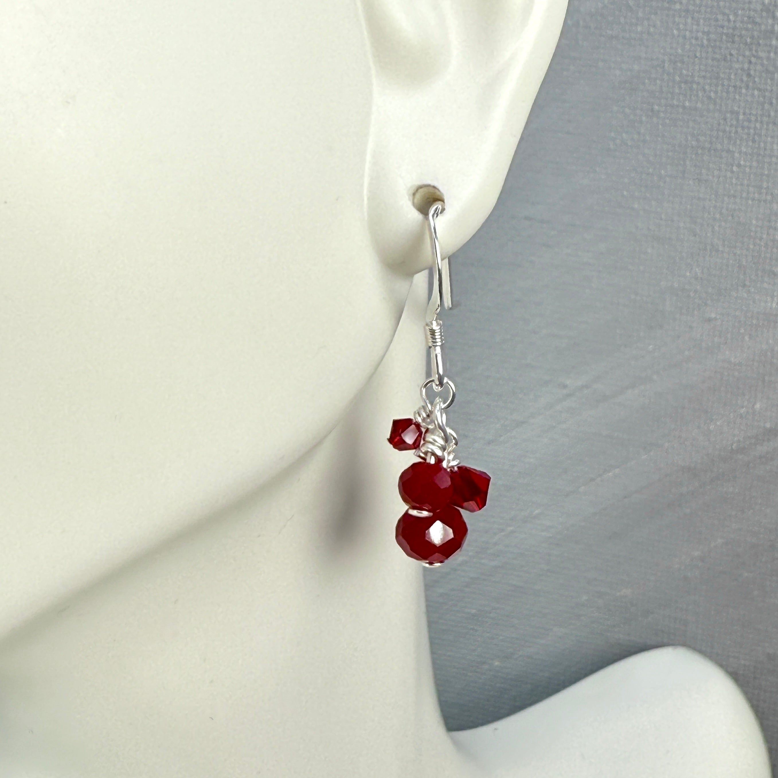 Red Heart Necklace and Earrings