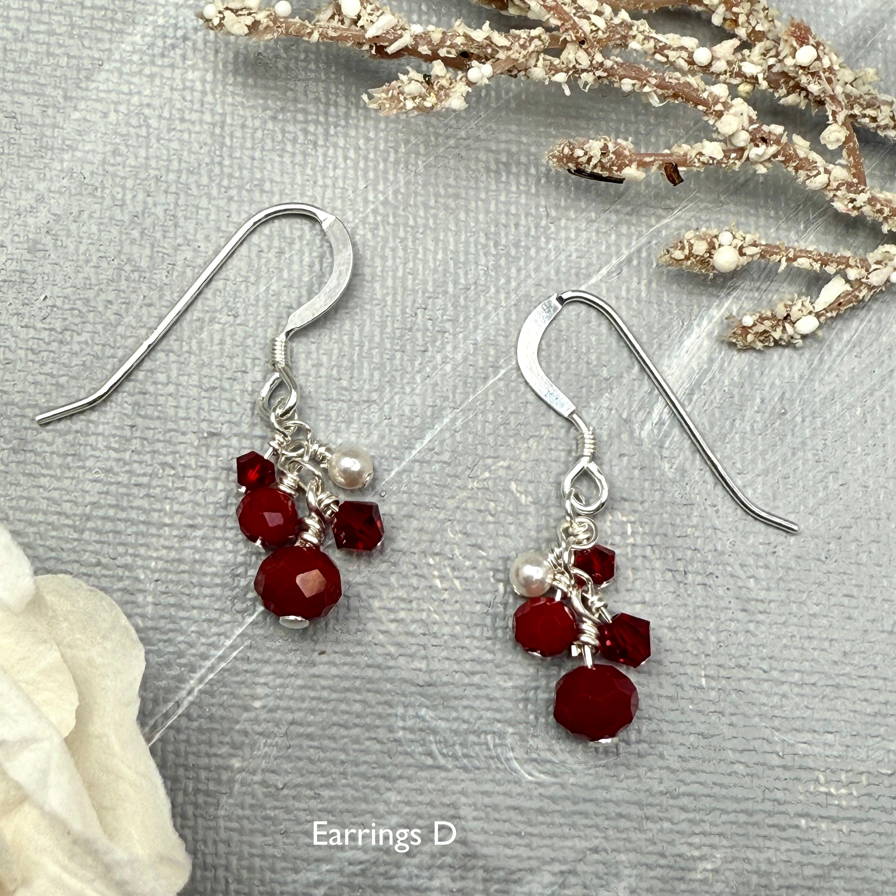 Red Heart Necklace and Earrings