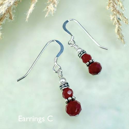 Red Heart Necklace and Earrings