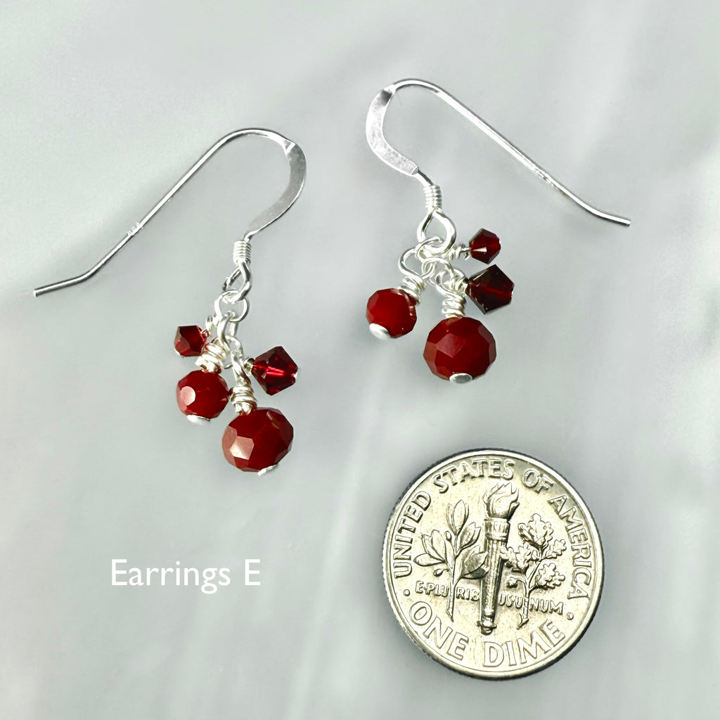 Red Heart Necklace and Earrings