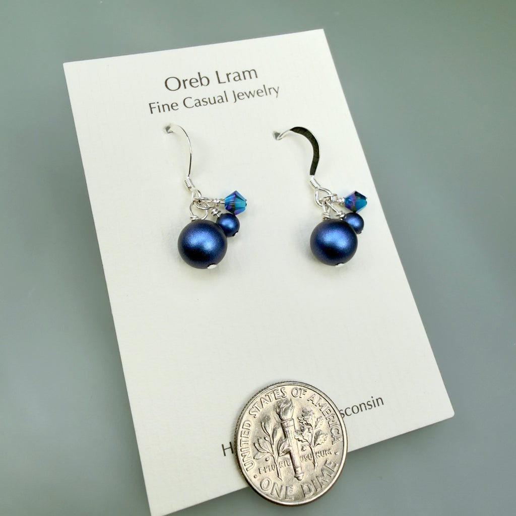 Arctic Ocean shimmer cluster earrings