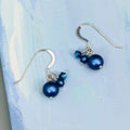 Arctic Ocean shimmer cluster earrings