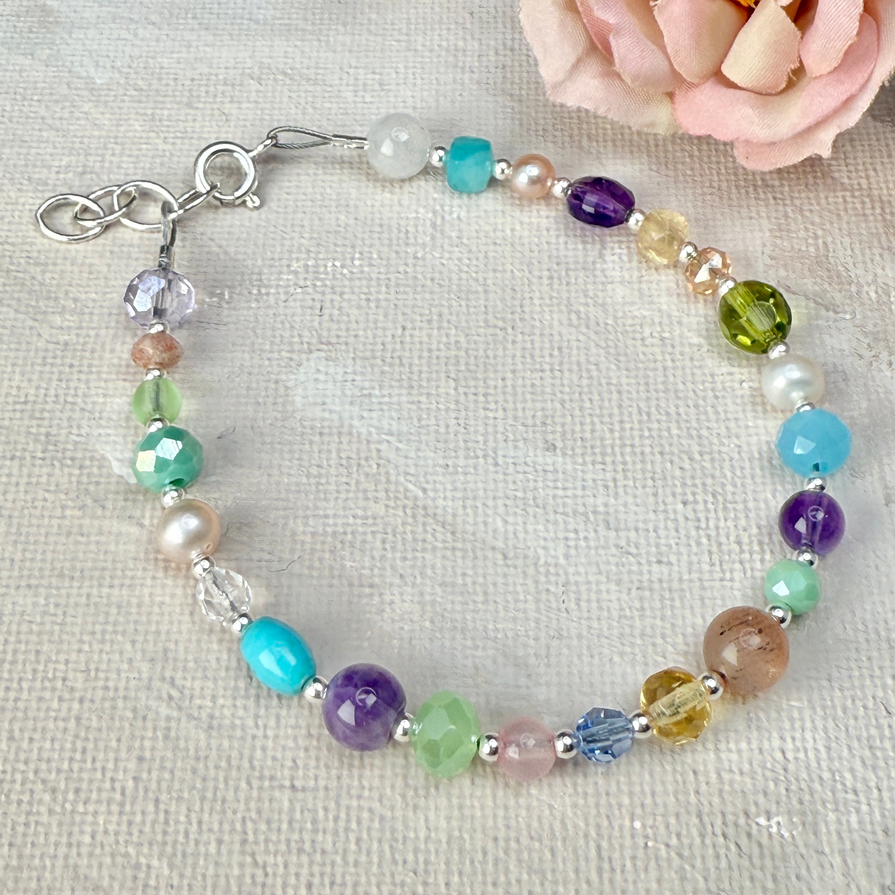 Spring Gems Necklace, bracelet and earrings