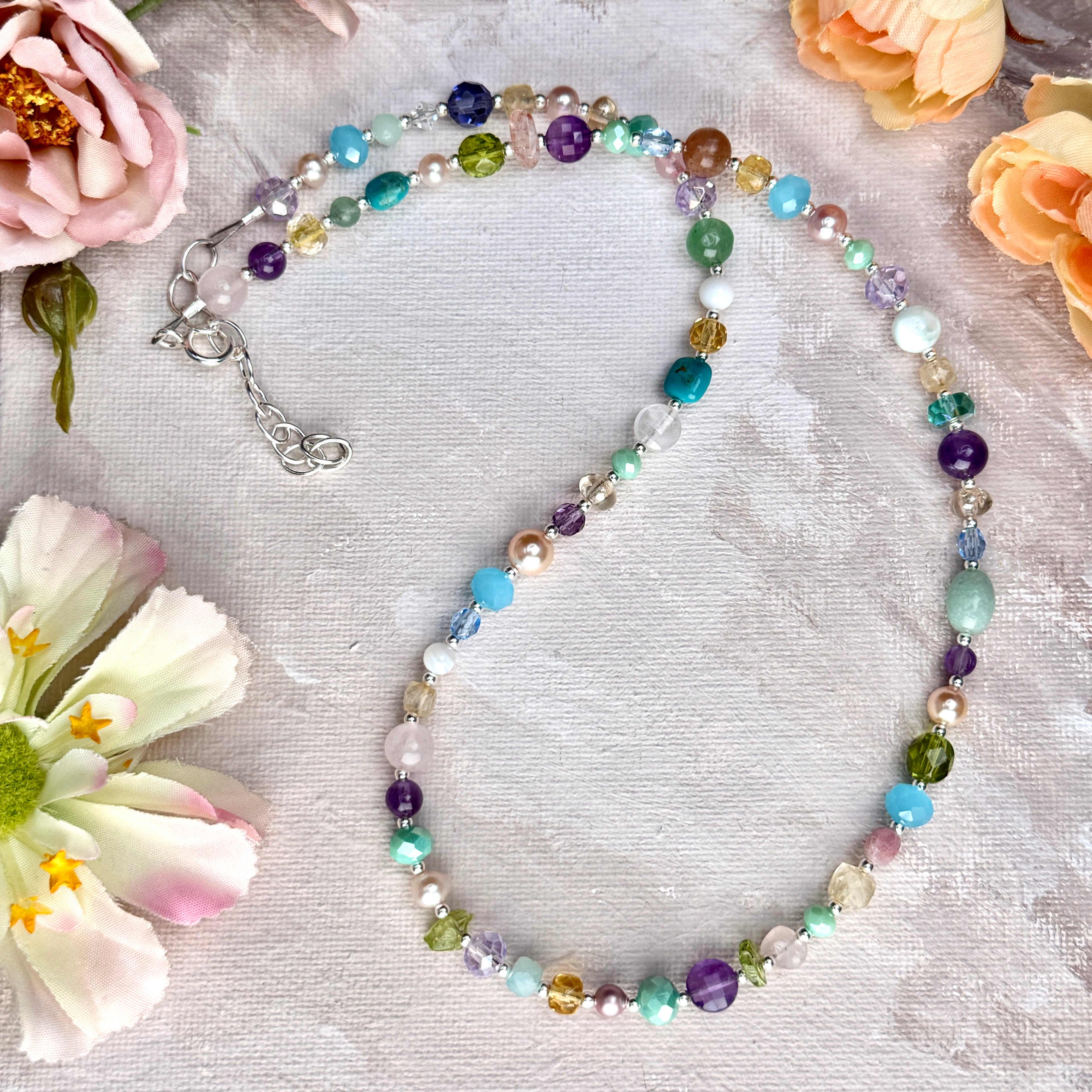 Spring Gems Necklace, bracelet and earrings