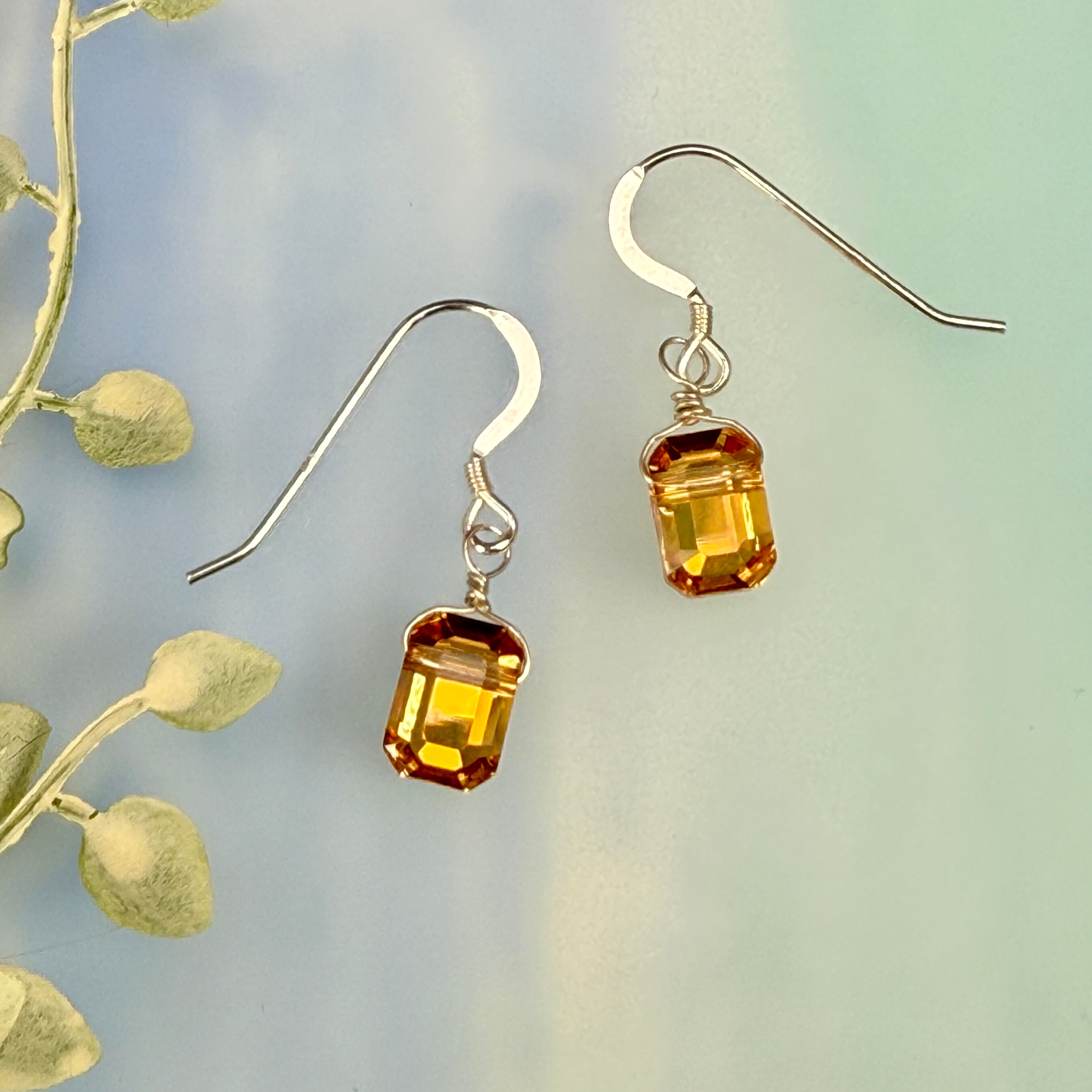 Drops of Sunshine crystal earrings