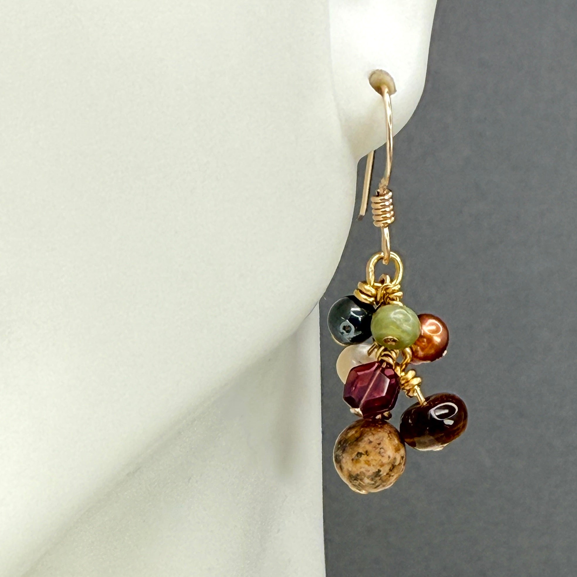 Fall Gems Large cluster earrings