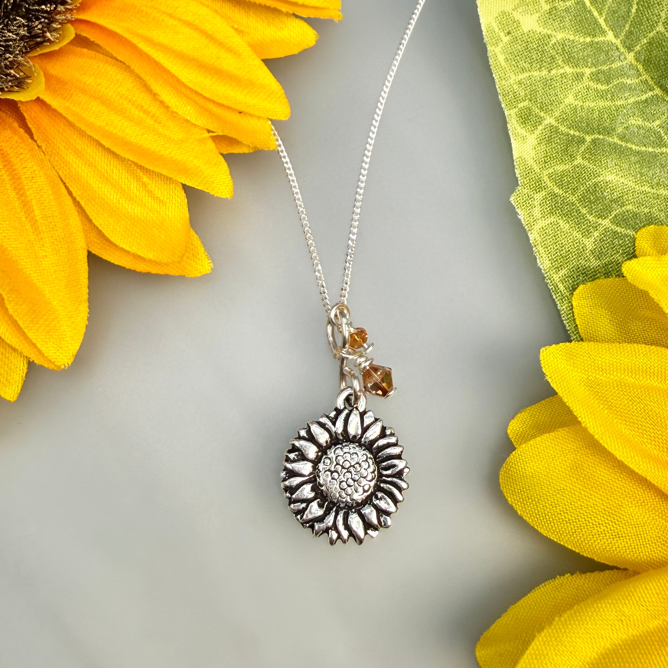 Sunflower Chain Necklace