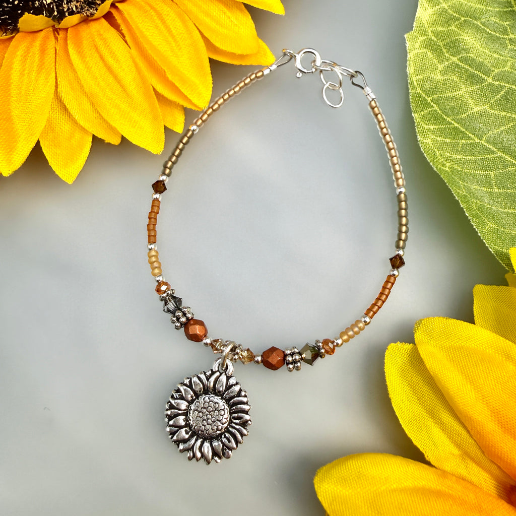Sunflower Beaded Bracelet