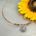 Sunflower Beaded Necklace