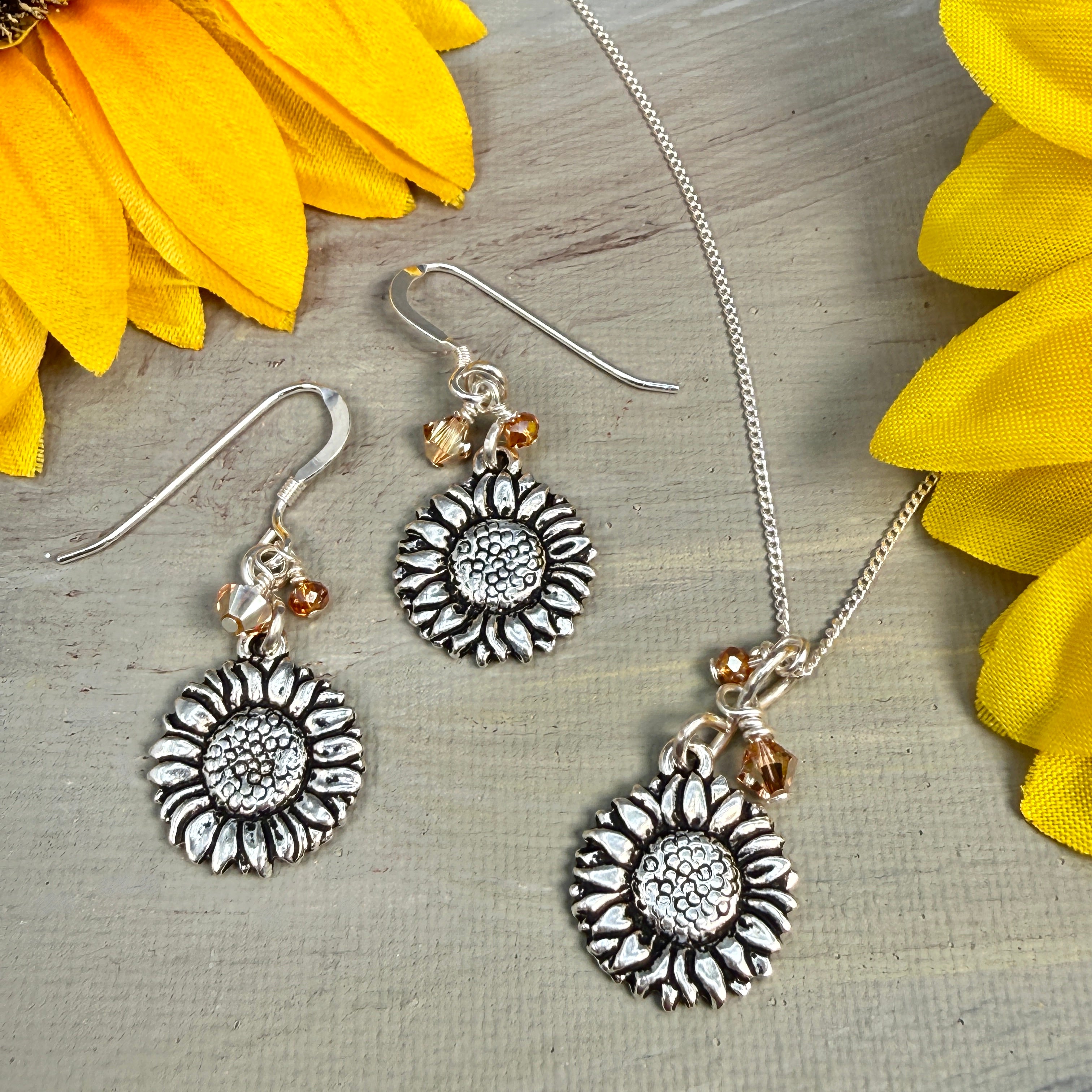 Sunflower Chain Necklace