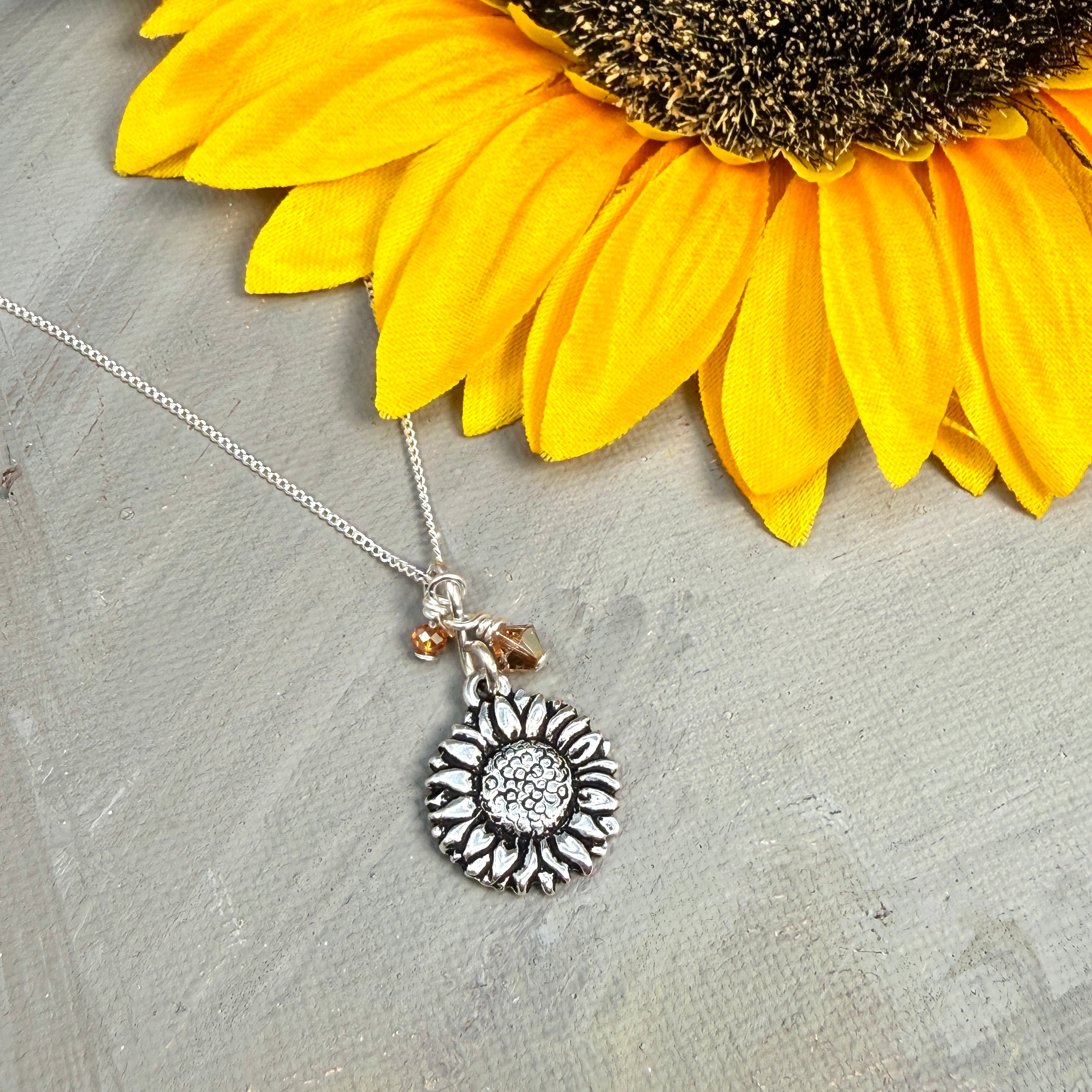 Sunflower Chain Necklace